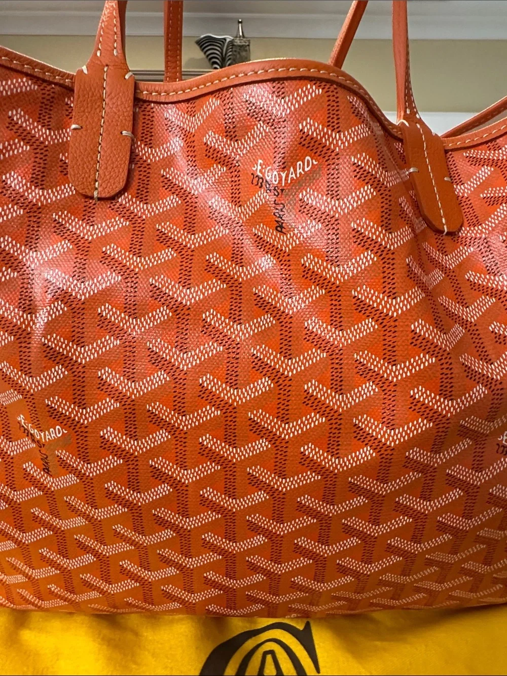 Goyard Coral Chevron Saint Louis Tote (PM)